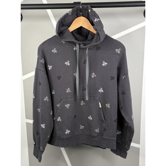 FIGS Tops - FIGS Grey Cotton Hoodie Embroidered Caduceus AOP Women’s M Medical Nurse Doctor